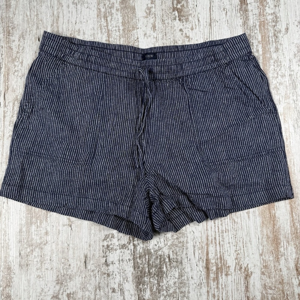 J. Crew Factory Navy and White Striped Women’s Shorts